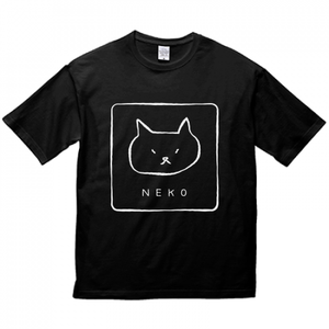 【無料テンプレート】ビッグシルエットTシャツ ネコ