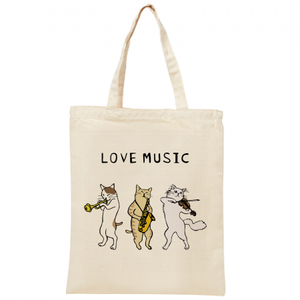 【無料テンプレート】音楽好きなネコ達の演奏会バッグ