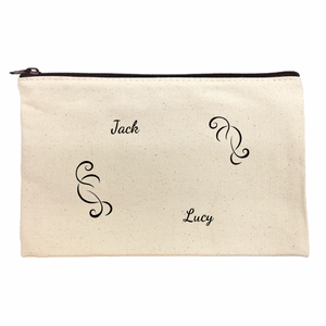 おしゃれフレームの名入れポーチをオリジナルでプリント ペットグッズのテンプレート