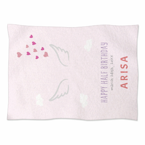 お昼寝アート用天使の羽のブランケットをオリジナルでプリント ハーフバースデーのテンプレート