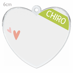 ハートと名前入りキーホルダーをオリジナルでプリント ペットグッズのテンプレート