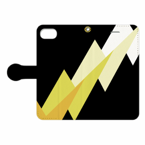 稲妻のオシャレなイラスト入りiPhone 8 iPhone 7 手帳型ケースをオリジナルでプリント スマホケースのテンプレート