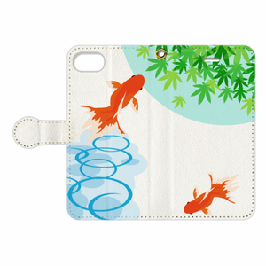 金魚のiPhone 8 iPhone 7 手帳型ケースをオリジナルでプリント スマホケースのテンプレート