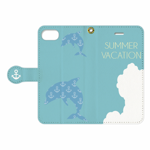 イルカのiPhone 8 iPhone 7 手帳型ケースをオリジナルでプリント スマホケースのテンプレート