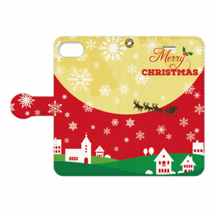 雪がふる街のiPhoneケースをオリジナルでプリント クリスマスのテンプレート