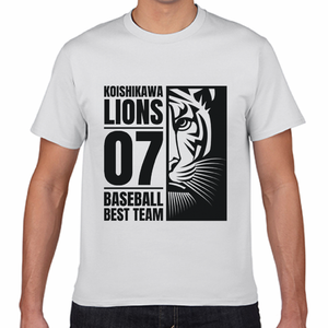 ライオンのイラストがカッコいいチームTシャツをオリジナルでプリント チームウェア・グッズのテンプレート
