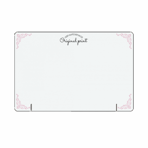 レースのコーナーフレーム付きアクリルパーテーションをオリジナルでプリント ソーシャルディスタンス・衛生のテンプレート