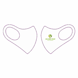 シンプルな社名とロゴ入り大きめマスクオリジナルでプリント マスクのテンプレート