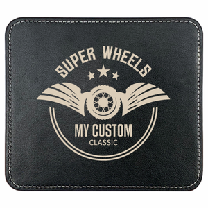 フライングホイールのロゴ入りレザーマウスパッドをオリジナルでプリント 趣味・ハンドメイドのテンプレート