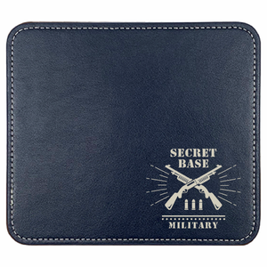 銃のイラストとミリタリーのロゴ入りレザーマウスパッドをオリジナルでプリント 趣味・ハンドメイドのテンプレート