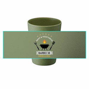 バーベキューのおしゃれなロゴ入りバンブータンブラー 280mlをオリジナルでプリント アウトドア・レジャーのテンプレート