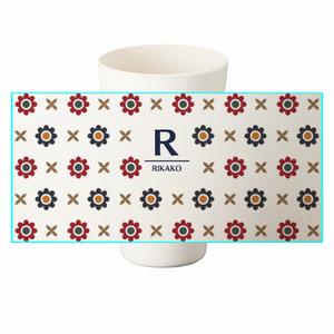 レトロな花柄がおしゃれなバンブータンブラー 430mlをオリジナルでプリント 趣味・ハンドメイドのテンプレート