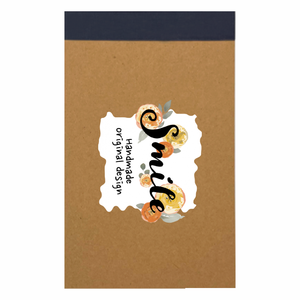 水彩風の花イラストがおしゃれなリサイクルA7メモパッドをオリジナルでプリント 趣味・ハンドメイドのテンプレート