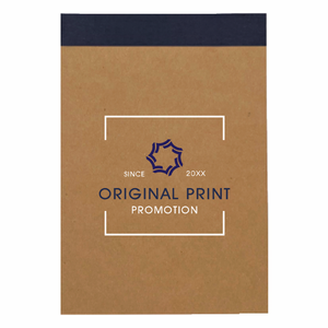 企業のノベルティにスクエアデザインのリサイクルA6メモパッドをオリジナルでプリント 企業・ショップのテンプレート