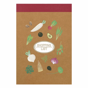 野菜のかわいいイラスト入りリサイクルA6メモパッドをオリジナルでプリント 趣味・ハンドメイドのテンプレート