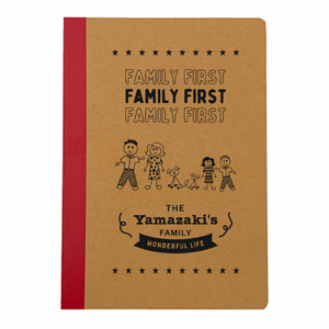 家族のかわいいイラスト入りリサイクルA5ノートをオリジナルでプリント 趣味・ハンドメイドのテンプレート