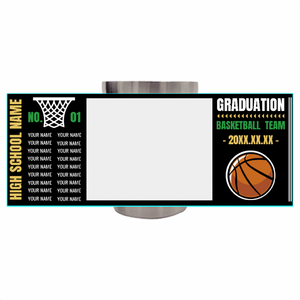 写真を入れられるバスケ部のサーモタンブラーをオリジナルでプリント 卒業祝いのテンプレート