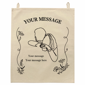 おしゃれなラインアートにメッセージ入りファブリックポスターをオリジナルでプリント 趣味・ハンドメイドのテンプレート