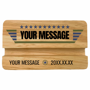 ミリタリーデザインのラバーウッドスタンド ワイドをオリジナルでプリント 趣味・ハンドメイドのテンプレート