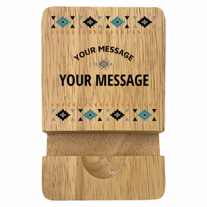 スマホを置けるネイティブ柄のラバーウッドマルチスタンドをオリジナルでプリント 趣味・ハンドメイドのテンプレート