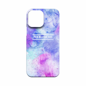水彩柄にメッセージを入れられるiPhone 13 Pro Max ハードカバーケースをオリジナルでプリント 趣味・ハンドメイドのテンプレート