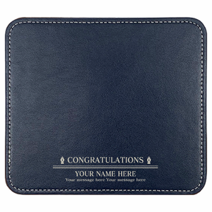 ペン先のイラストと名前入りレザーマウスパッドをオリジナルでプリント 就職祝いのテンプレート