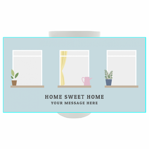 窓辺のイラストに写真を入れられるサーモタンブラーをオリジナルでプリント 引越し祝いのテンプレート