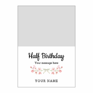 お花がきれいな写真入りA3ポスターをオリジナルでプリント ハーフバースデーのテンプレート