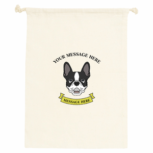 ボストン・テリアがかわいい巾着バッグをオリジナルでプリント ペットグッズのテンプレート