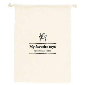 メッセージを入れられるかわいい肉球の巾着バッグをオリジナルでプリント ペットグッズのテンプレート