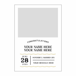 写真を入れられるウェルカムボード風のA3ポスターをオリジナルでプリント 結婚祝いのテンプレート