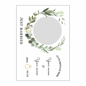 グリーンリーフがおしゃれな写真入りA3ポスターをオリジナルでプリント 結婚祝いのテンプレート