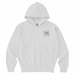 左胸 ロゴ画像&黒文字 + 背中中央 ロゴ画像&黒文字 CrossStitch レギュラーウェイトスウェット プルオーバーパーカー(キッズ) シンプル名入れテンプレート