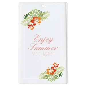 ハイビスカスのコーナーフレーム入りキーホルダーをオリジナルでプリント アウトドア・レジャーのテンプレート