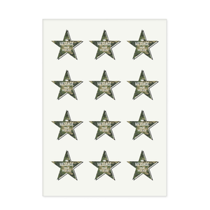 星の迷彩ロゴがかっこいいアイロン熱転写シート(12面付)をオリジナルでプリント メンズデザインのテンプレート