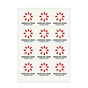 メッセージを入れられる浮き輪イラストのアイロン熱転写シート(12面付)をオリジナルでプリント アウトドア・レジャーのテンプレート