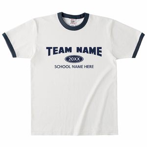 アーチ型のチーム名入りチームTシャツをオリジナルでプリント チームウェア・グッズのテンプレート