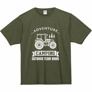 カジュアルなアウトドアのイラスト入りチームTシャツをシルクスクリーンでオリジナルでプリント チームウェア・グッズのテンプレート