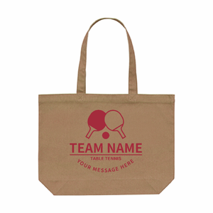 卓球のイラストとチーム名入りトートバッグをオリジナルでプリント チームウェア・グッズのテンプレート