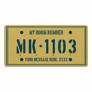 ナンバープレート風デザインのウォールフックをオリジナルでプリント ライフスタイルのテンプレート