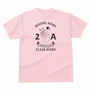 指ハートがおしゃれなクラスTシャツをシルクでオリジナルでプリント クラスTシャツのテンプレート