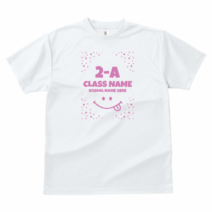 スマイルフェイスがかわいいクラスTシャツをシルクでオリジナルでプリント クラスTシャツのテンプレート