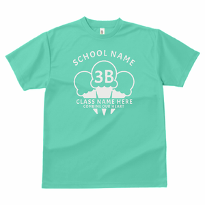 アイスのイラストが可愛いクラスTシャツをシルクでオリジナルでプリント クラスTシャツのテンプレート