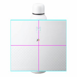 水色ドットが爽やかなイニシャル入りサーモボトルをオリジナルでプリント 趣味・ハンドメイドのテンプレート