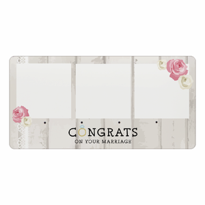 【無料テンプレート】結婚祝い Wedding Day×ウッドボード