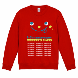 かわいい顔がモチーフのクラスパーカーをオリジナルでプリント クラスTシャツのテンプレート