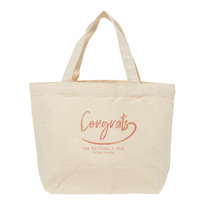 ヴィンテージ風ロゴのトートバッグをオリジナルでプリント 就職祝いのテンプレート