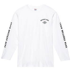 ネイティブ柄にメッセージを入れられるロングTシャツをオリジナルでプリント メンズデザインのテンプレート