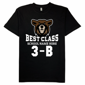 かっこいいクマのイラスト入りクラスロゴTシャツをオリジナルでプリント クラスTシャツのテンプレート