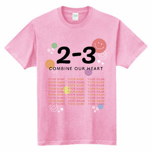 カラフルなスマイルフェイスがかわいいクラTをオリジナルでプリント クラスTシャツのテンプレート